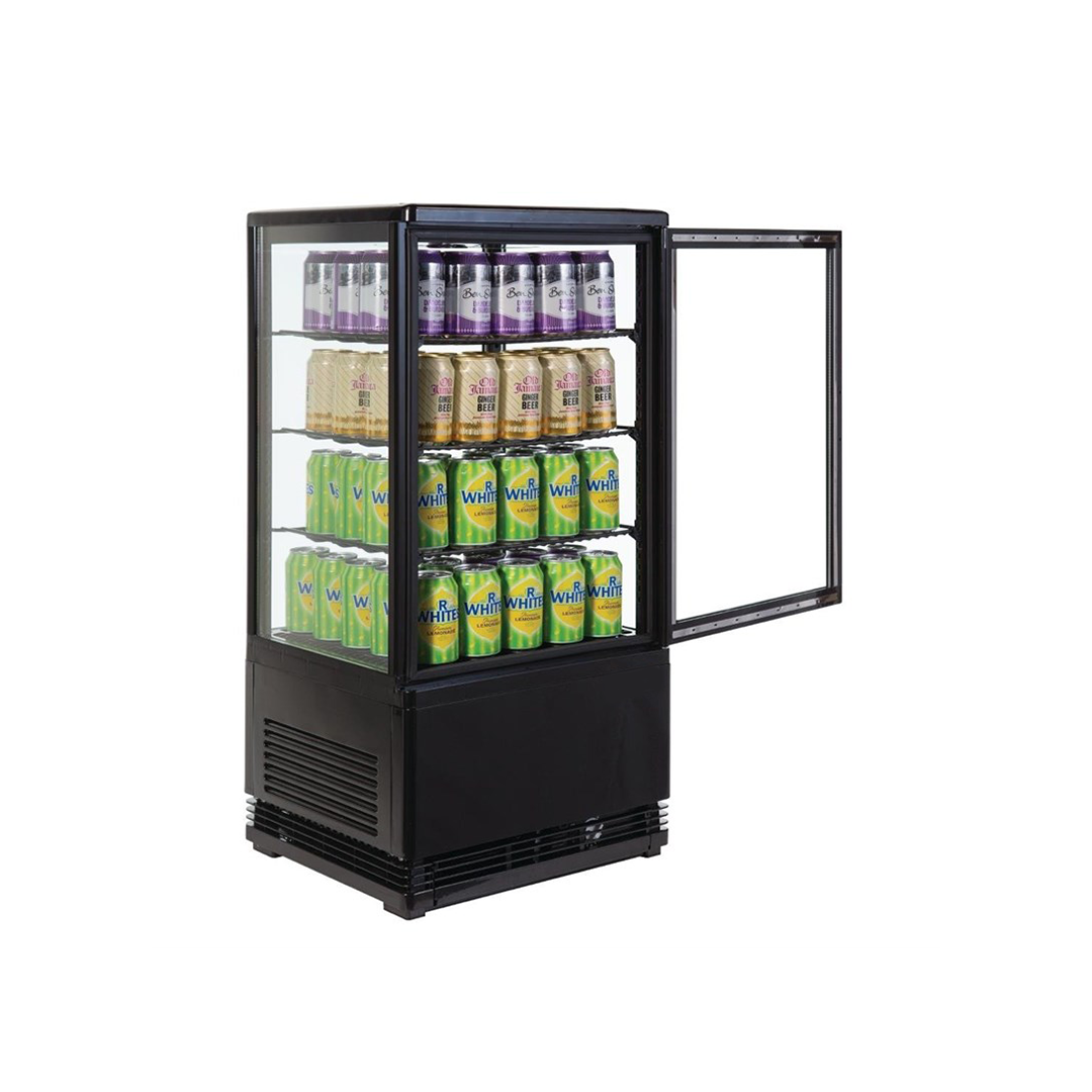 Vitrine réfrigérée positive économe en énergie noire - 68 L – Image 2