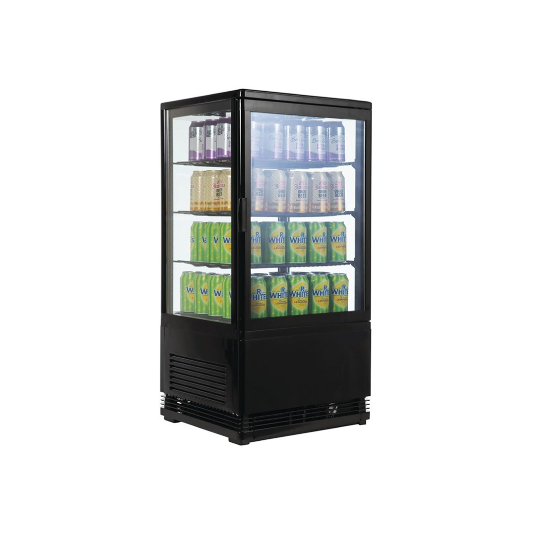Vitrine réfrigérée positive économe en énergie noire - 68 L – Image 3