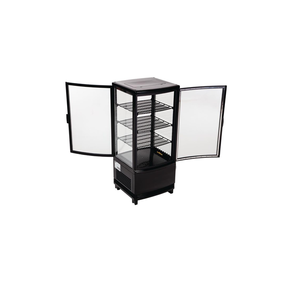 Vitrine réfrigérée porte incurvée économe en énergie noire - 86 L – Image 3
