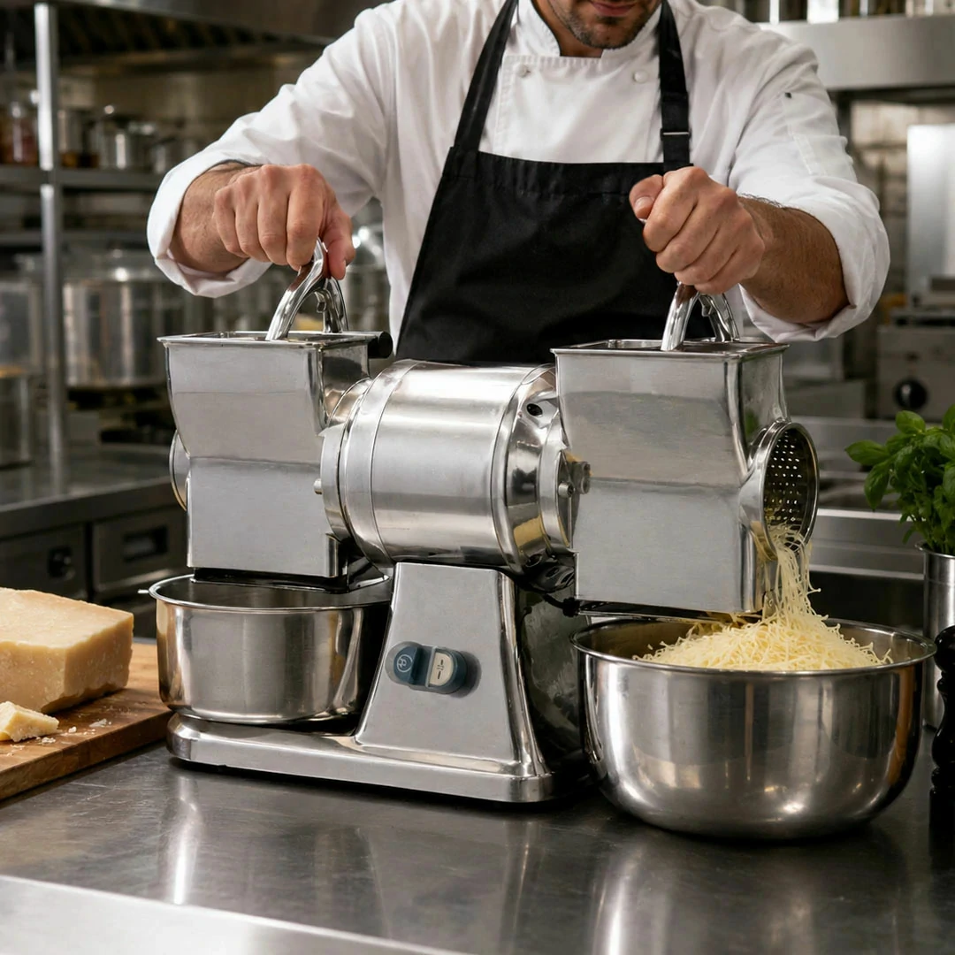 Râpe à Fromages Durs Professionnelle en Aluminium Poli
