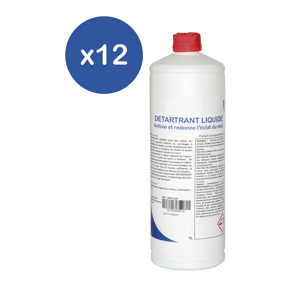 Lot de 12 détartrant liquide 1L