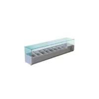 Vitrine réfrigérée à ingrédients 8 bacs GN1/3-150