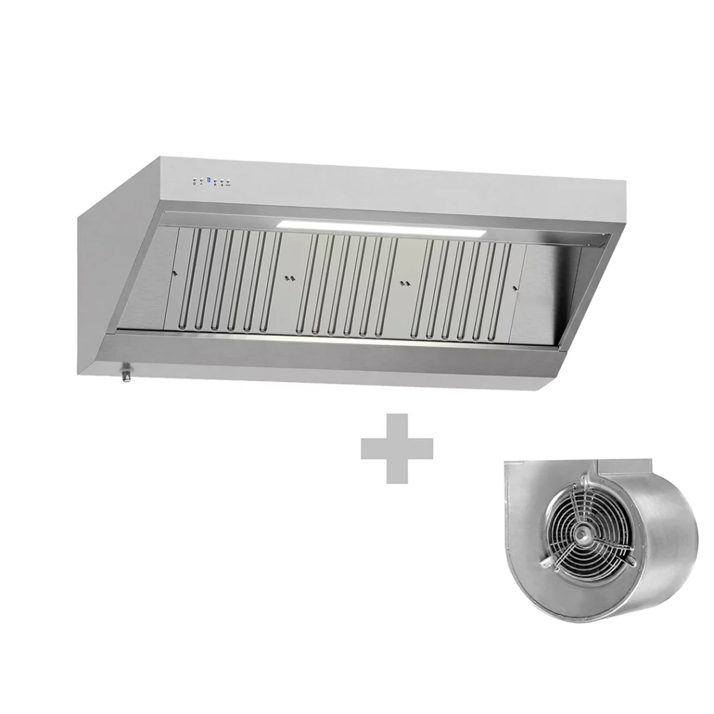Hotte murale professionnelle avec moteur