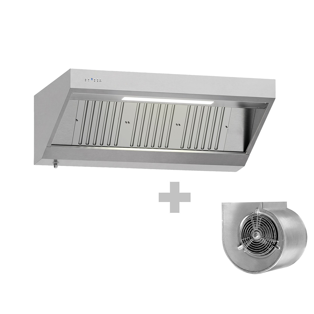 Hotte murale professionnelle avec moteur