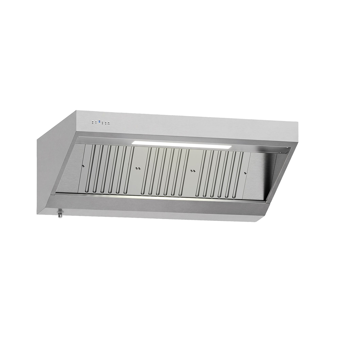 Hotte professionnelle murale avec moteur intégré L 1600 x P 900 x H 450 mm – 1.800 m³/h – Image 2