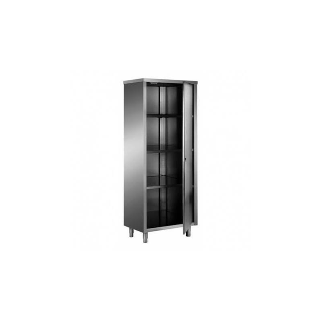 Armoire de rangement inox ferritique toit plat portes battantes - Prof 700 mm – Image 2