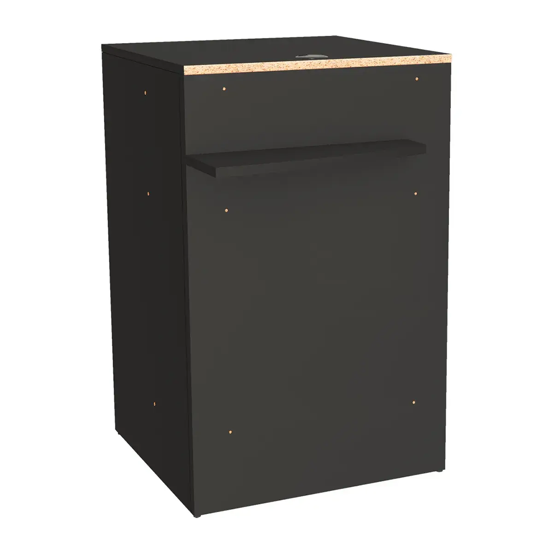 Comptoir d'accueil noir - L 607 x P 586 x H 945 mm – Image 3