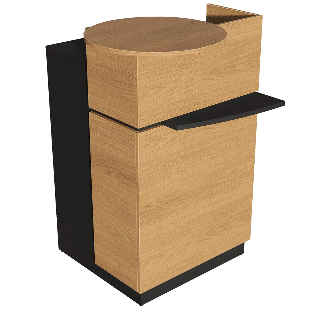 Comptoir d'accueil noir - L 607 x P 586 x H 945 mm – Image 4