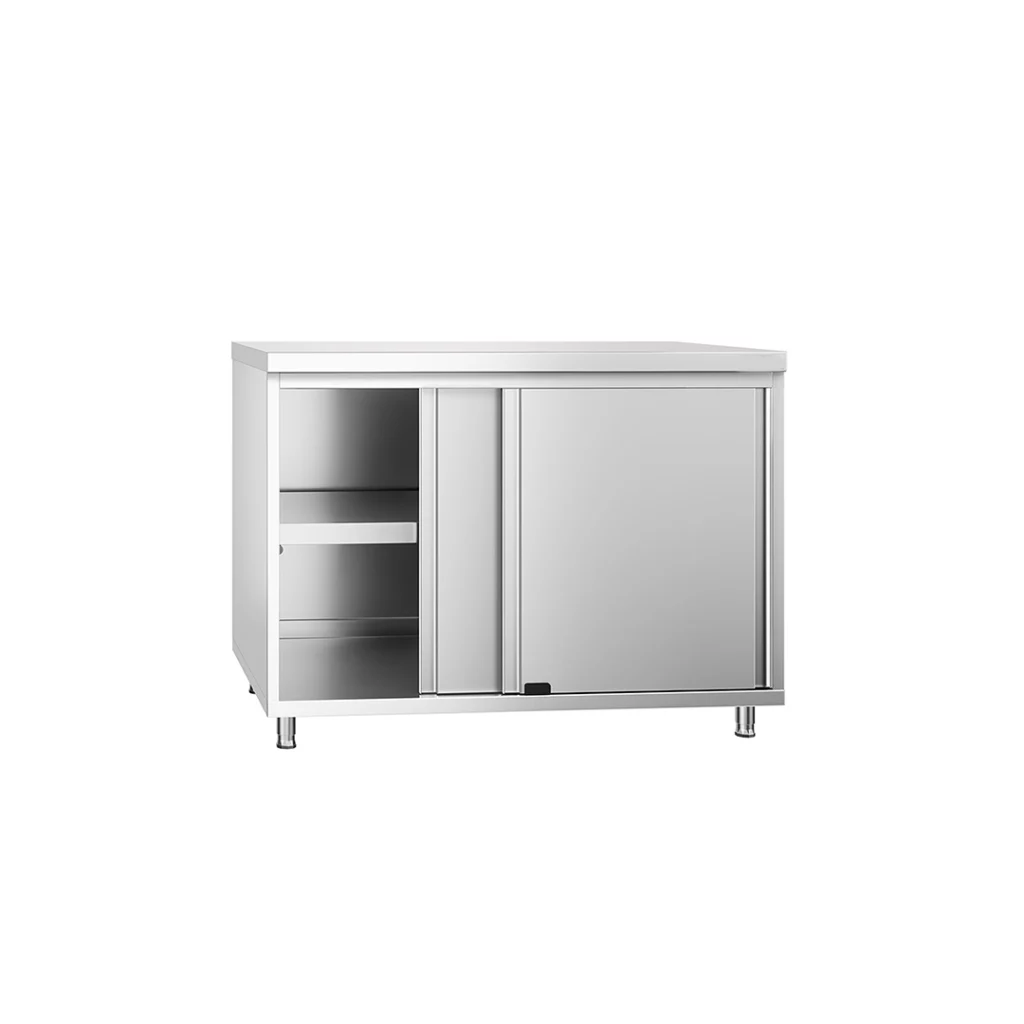 Table armoire avec portes coulissantes