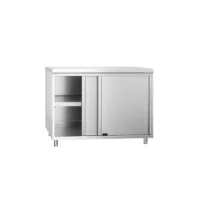 Table armoire avec portes coulissantes